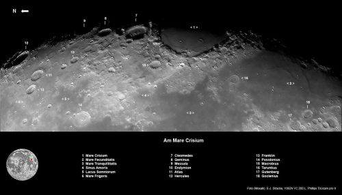 Cleomedes am Mare Crisium, 3 Einzelbilder