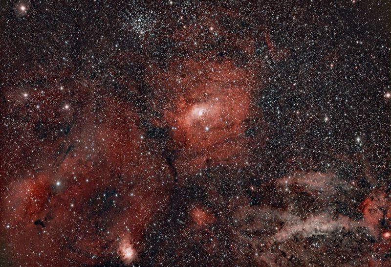 Sternbild Cassiopeia mit Pacman-Nebel
