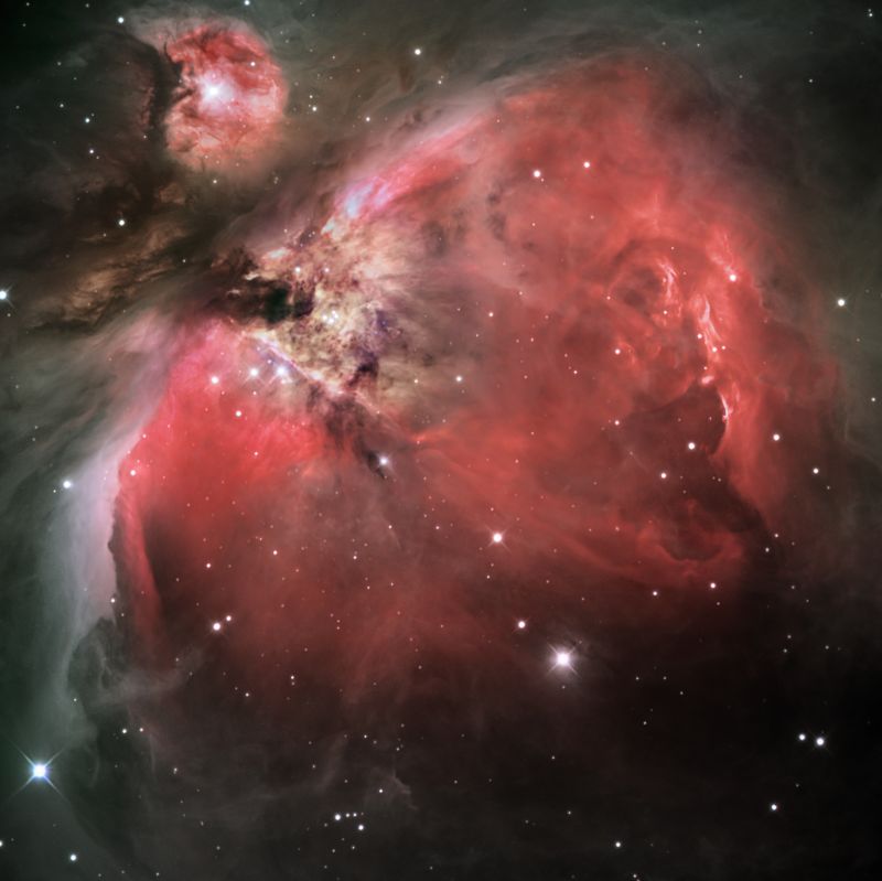 Abbildung: Der große Orionnebel (M 42 oder NGC 1976) von Gerald Willems